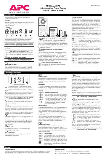 Apc back-ups 500 service manual